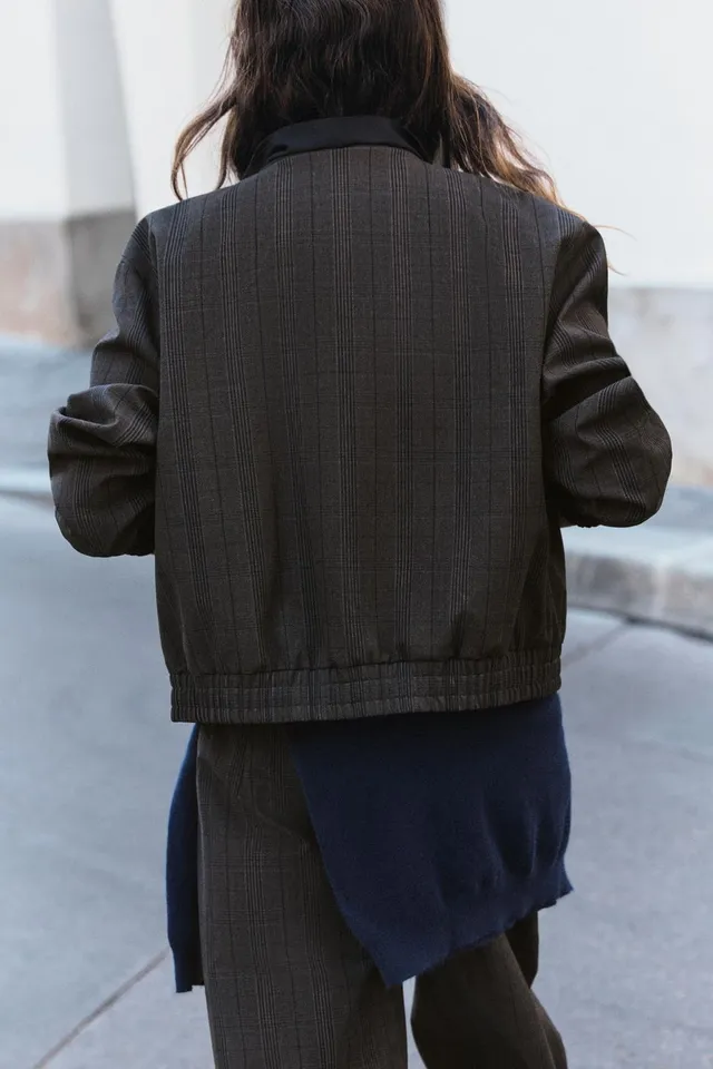 CHECK BOMBER JACKET – صورة 4