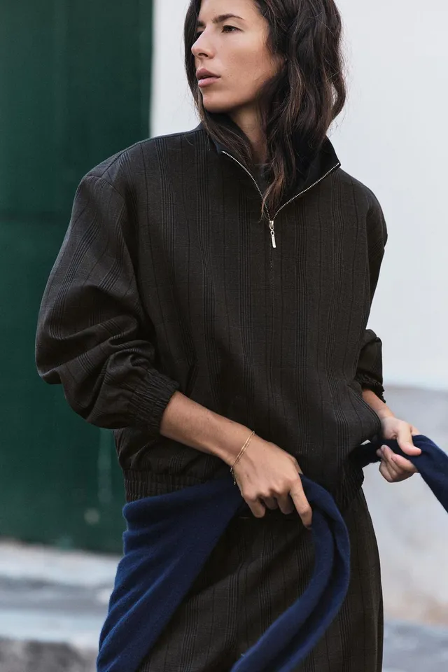 CHECK BOMBER JACKET – صورة 5