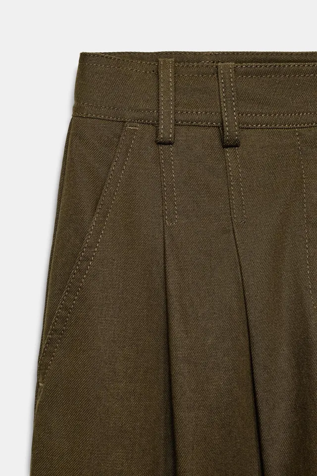 WIDE-LEG DARTED TROUSERS – صورة 10