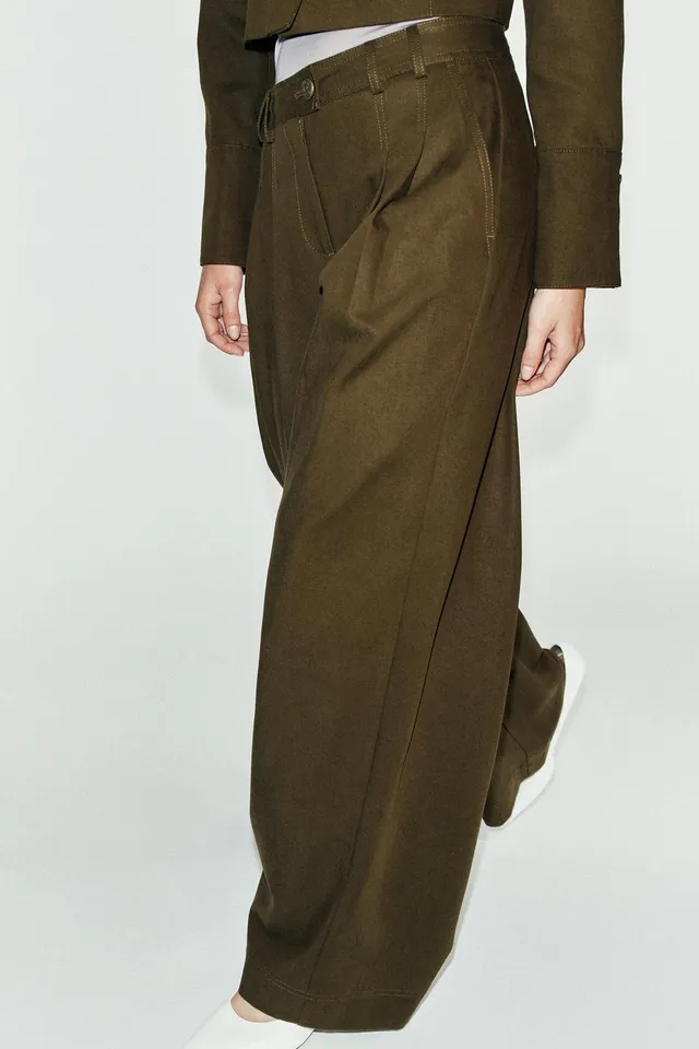 WIDE-LEG DARTED TROUSERS – صورة 2