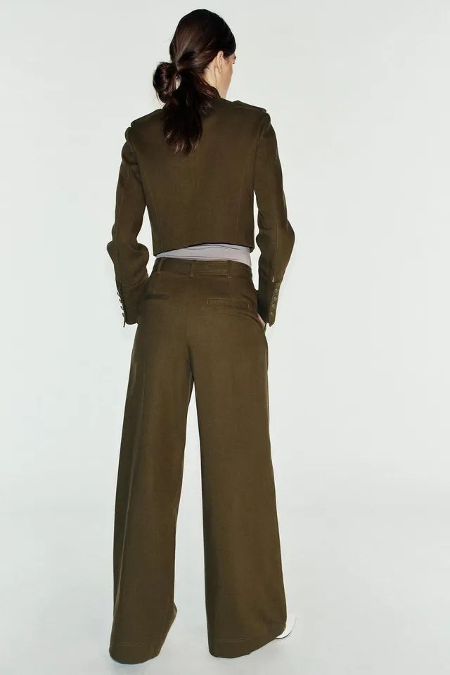 WIDE-LEG DARTED TROUSERS – صورة 6
