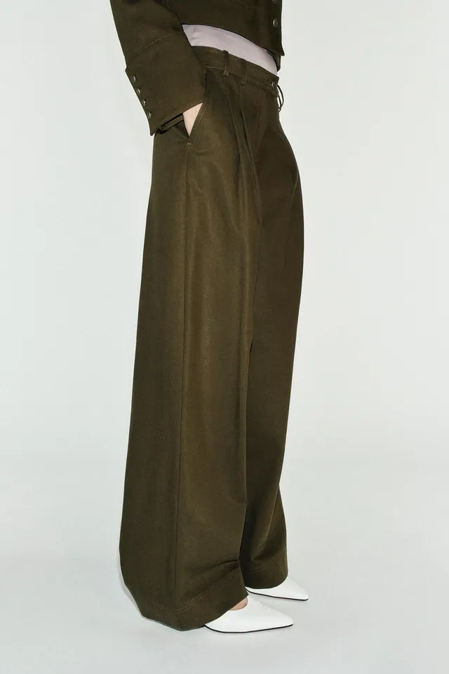 WIDE-LEG DARTED TROUSERS – صورة 7