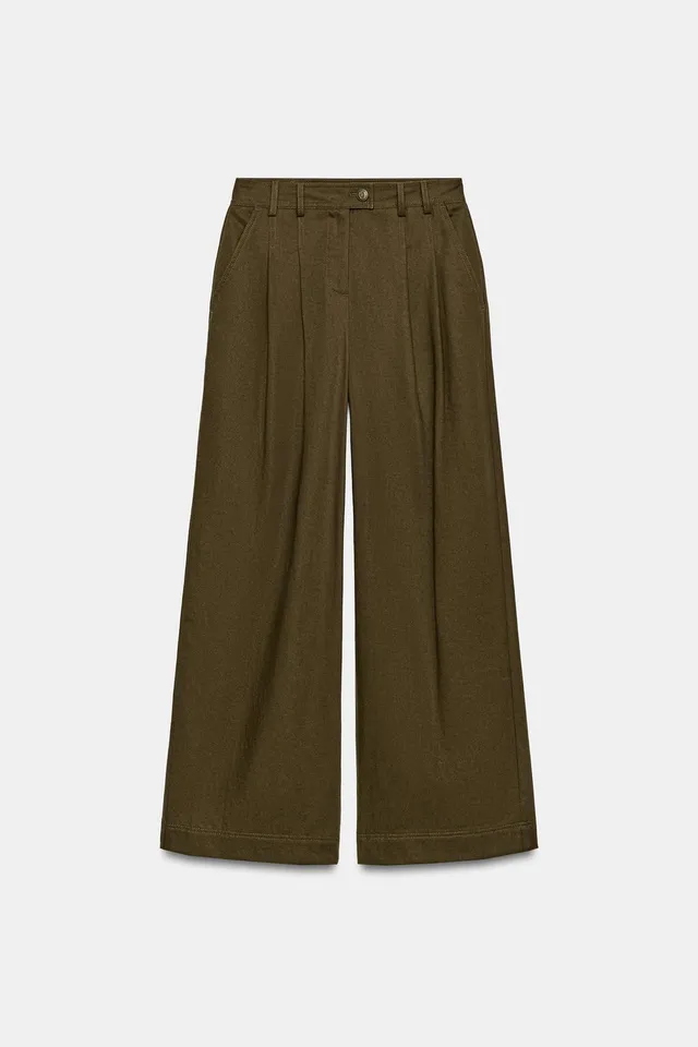 WIDE-LEG DARTED TROUSERS – صورة 8
