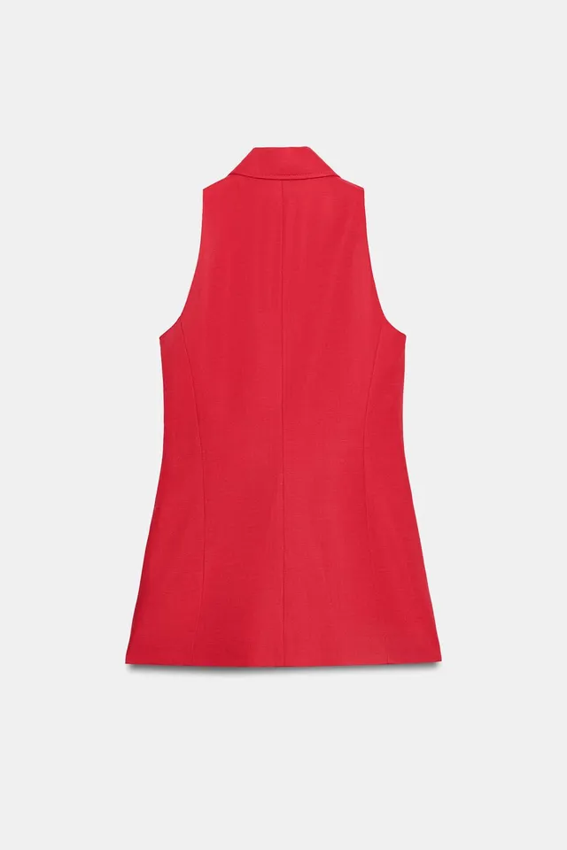 LINEN BLEND DOUBLE-BREASTED WAISTCOAT – image 6