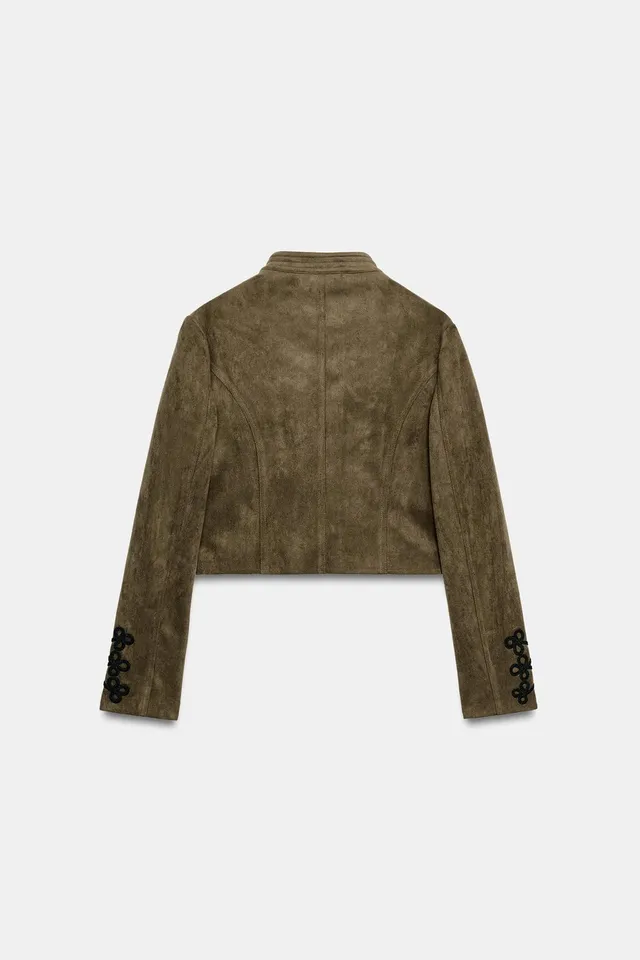 FAUX SUEDE FROG FASTENING JACKET – image 6