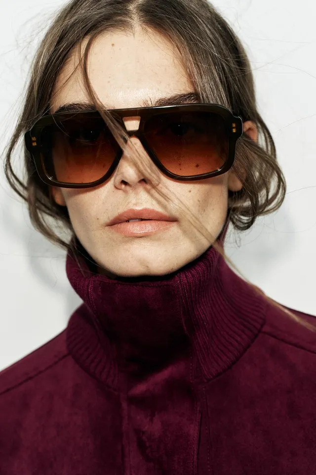 FAUX SUEDE HIGH-NECK JACKET – image 4