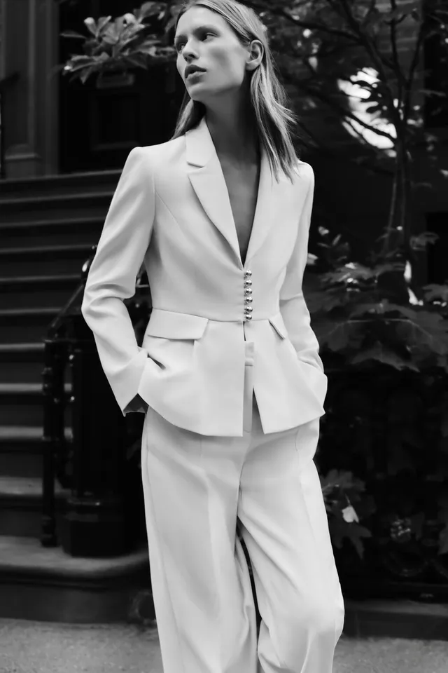 PEPLUM BLAZER WITH SHOULDER PADS – image 2