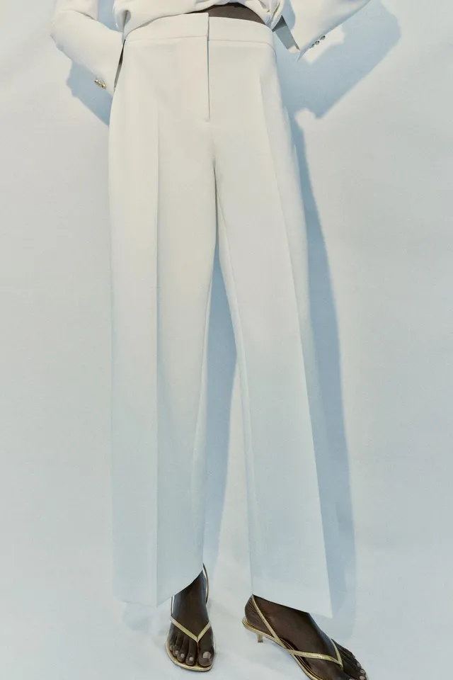 HIGH-WAIST STRAIGHT-LEG TROUSERS – image 2