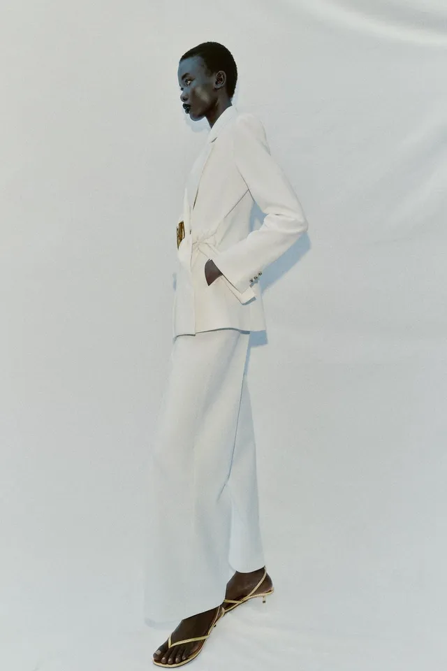 HIGH-WAIST STRAIGHT-LEG TROUSERS – image 3