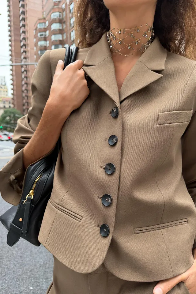ZW COLLECTION FITTED BUTTON BLAZER – image 3