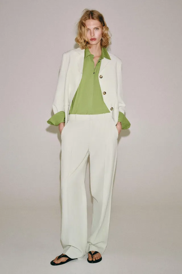 ZW COLLECTION LINEN BLEND TROUSERS – image 4