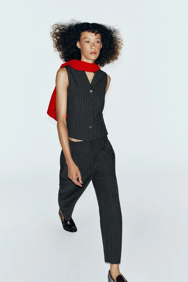 PINSTRIPED TROUSERS