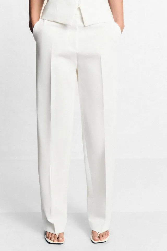 HIGH-WAIST STRAIGHT-LEG TROUSERS – image 3