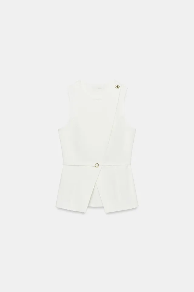 Z1975 DENIM WRAP WAISTCOAT WITH BELT – image 3