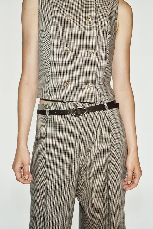 CHECKED CROP WAISTCOAT – image 3