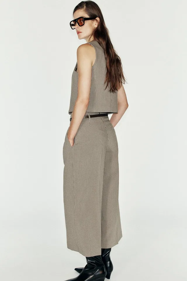 CHECKED CROP WAISTCOAT – image 5