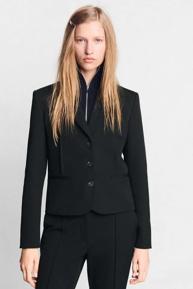 CROPPED PINTUCK BLAZER – صورة 2