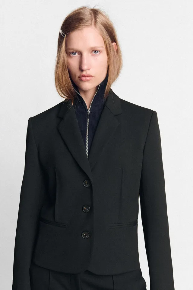 CROPPED PINTUCK BLAZER – صورة 3
