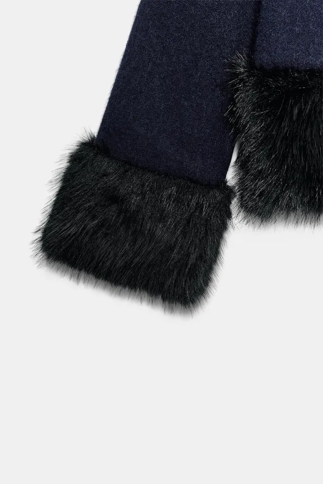 KNIT FAUX FUR COMBINED JACKET – image 8
