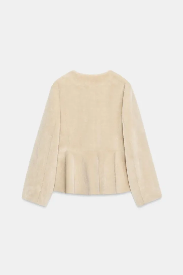 FAUX FUR PEPLUM JACKET – image 5