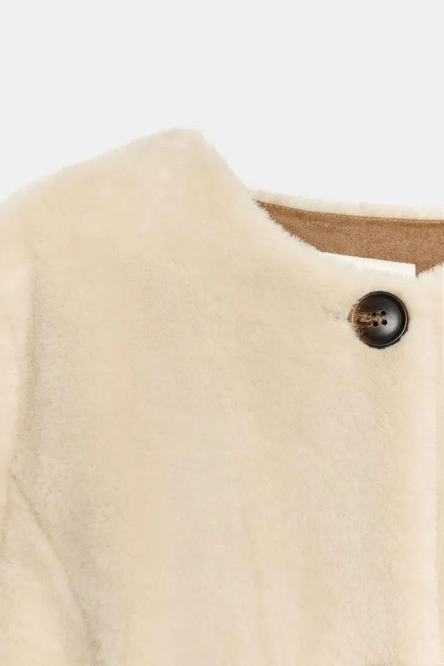 FAUX FUR PEPLUM JACKET – image 6