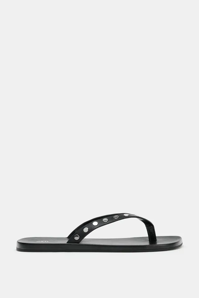LEATHER STUDDED SANDALS – image 4