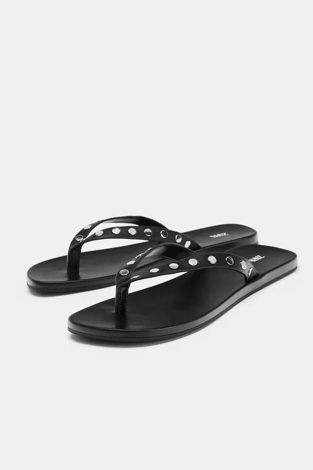 LEATHER STUDDED SANDALS – image 5