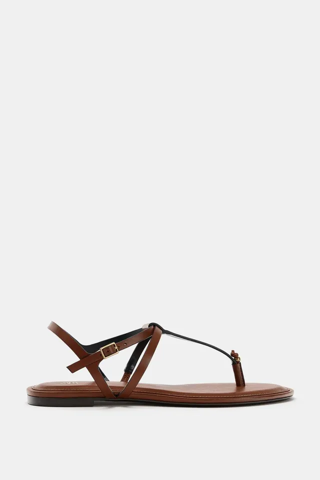 FLAT LEATHER SANDALS – image 4