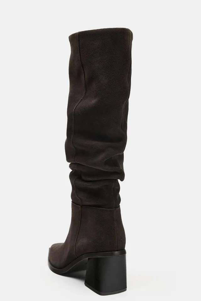 RUCHED SPLIT SUEDE BOOTS – image 6