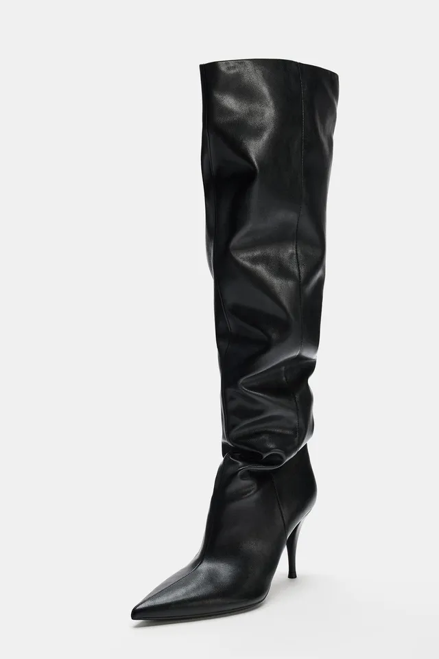 RUCHED HEELED BOOTS – صورة 8