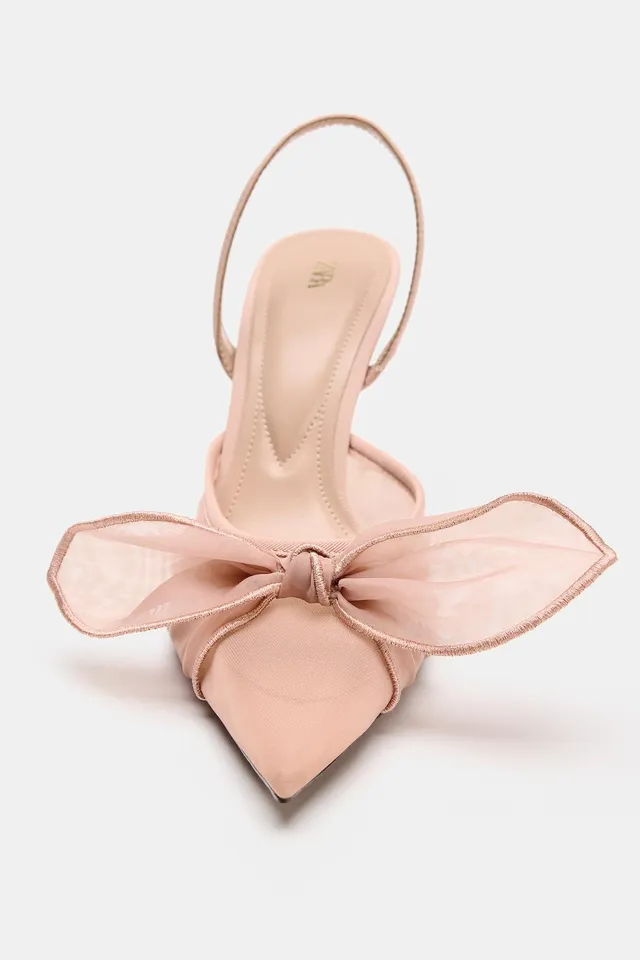 MESH KNOT SLINGBACK HEELS – image 3