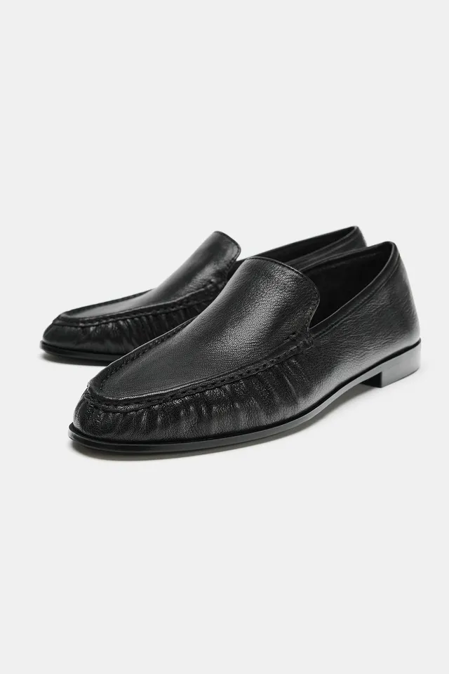 RUCHED LEATHER LOAFERS – image 4
