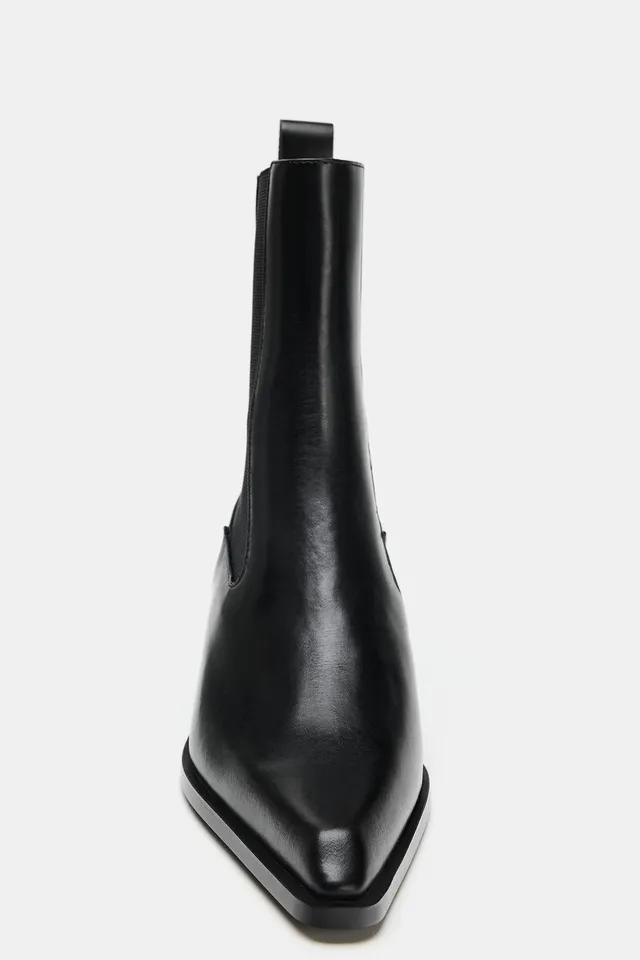 COMBINED KITTEN HEEL ANKLE BOOTS – image 4