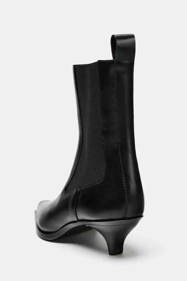 COMBINED KITTEN HEEL ANKLE BOOTS – image 5