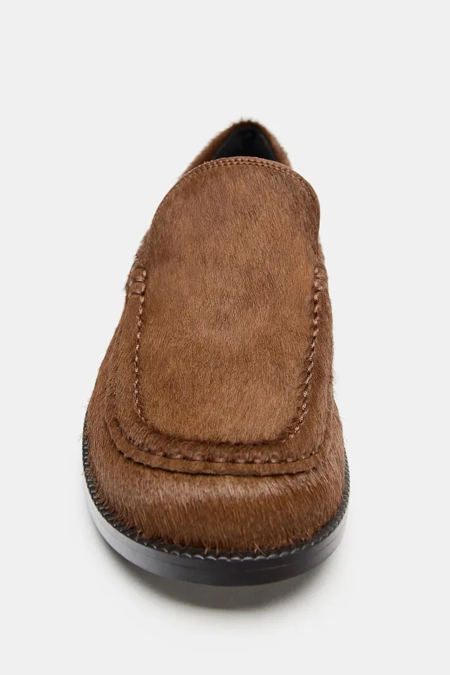 TEXTURED LEATHER LOAFERS – image 4