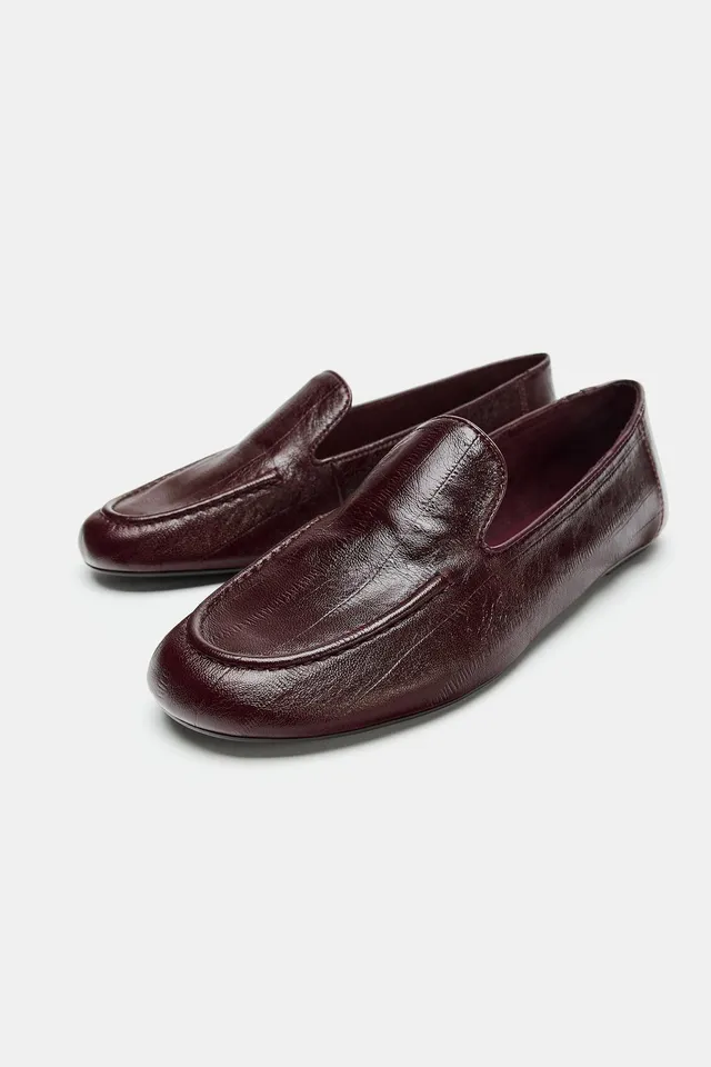 SOFT LEATHER FLAT LOAFERS – image 3