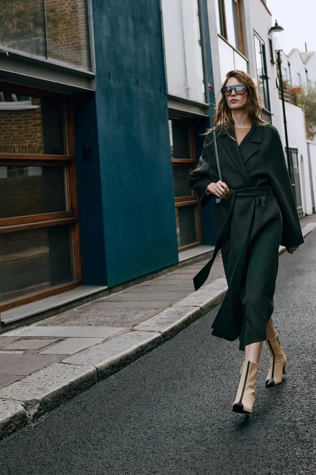 COMBINED LEATHER HEELED ANKLE BOOTS