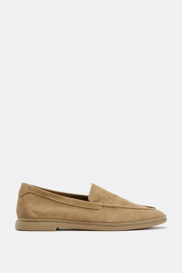 SPLIT SUEDE FLAT LOAFERS – image 3