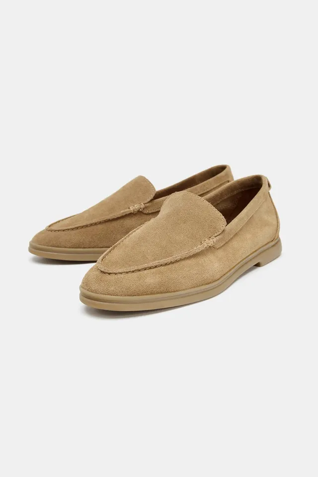 SPLIT SUEDE FLAT LOAFERS – image 4