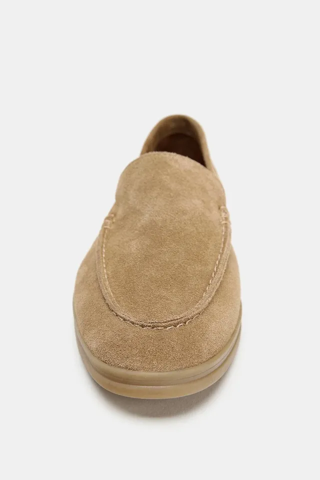 SPLIT SUEDE FLAT LOAFERS – image 5