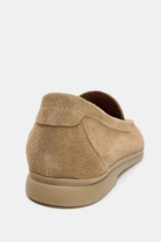 SPLIT SUEDE FLAT LOAFERS – image 6