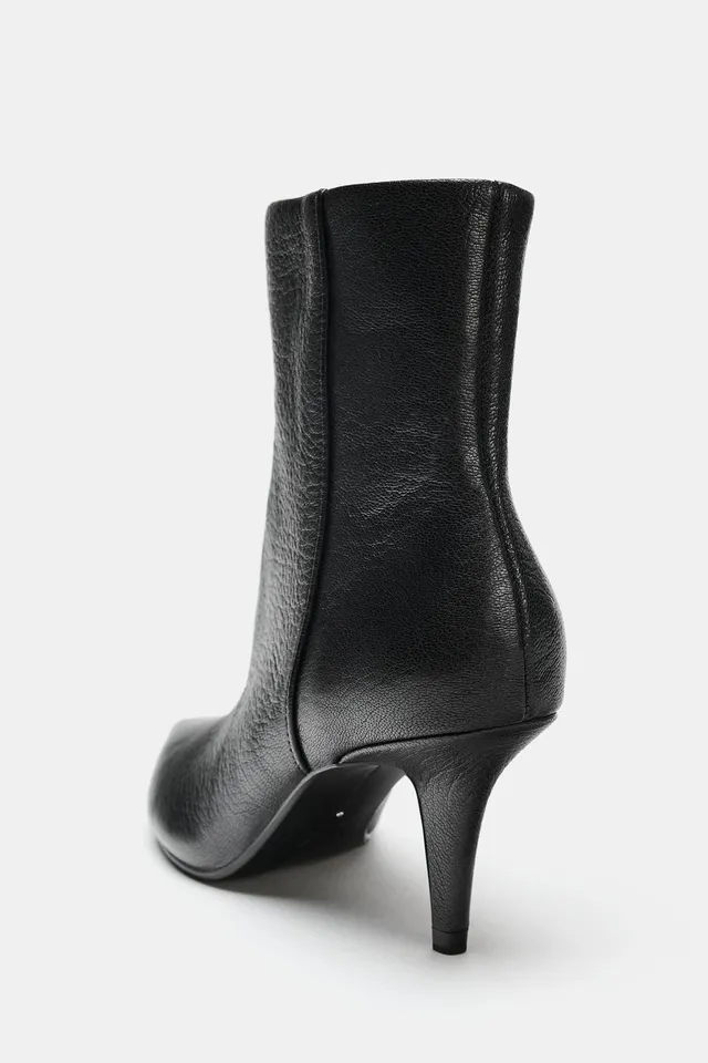 LEATHER HEELED ANKLE BOOTS – image 6