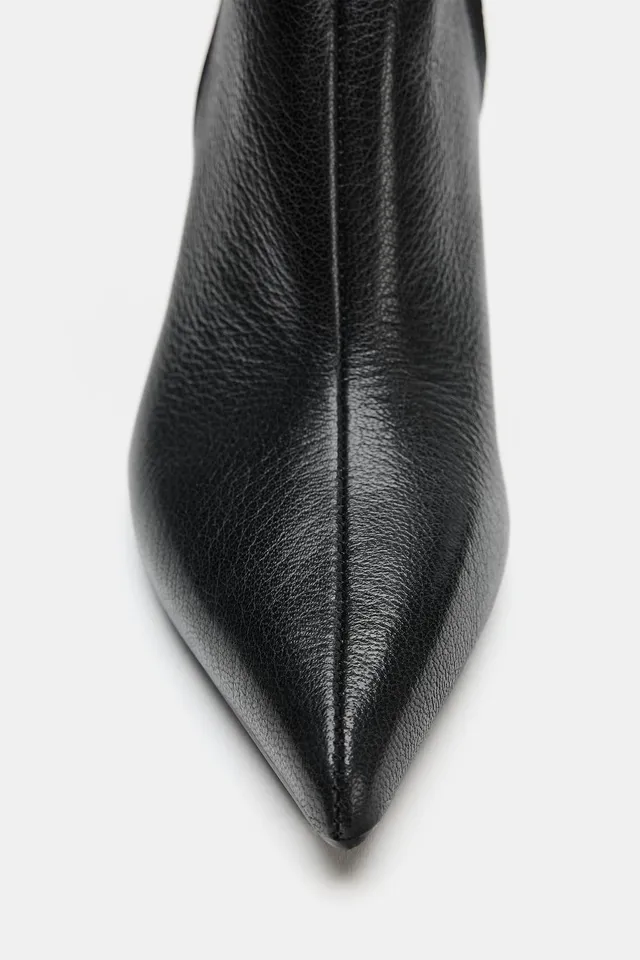 LEATHER HEELED ANKLE BOOTS – image 7