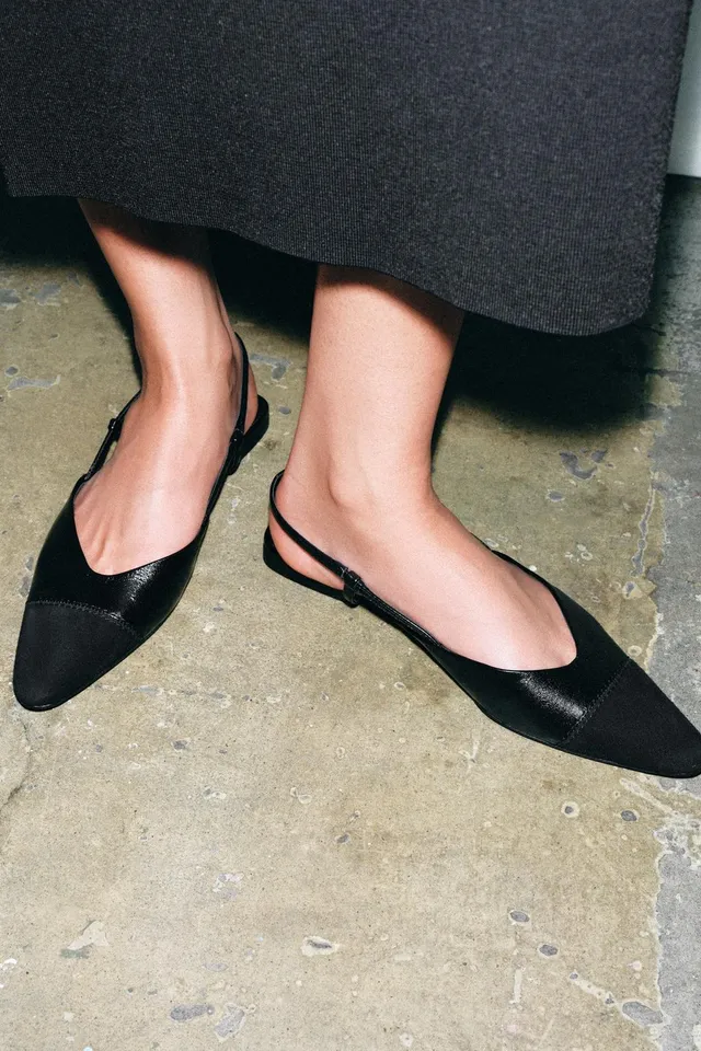LEATHER SLINGBACK SHOES – image 2
