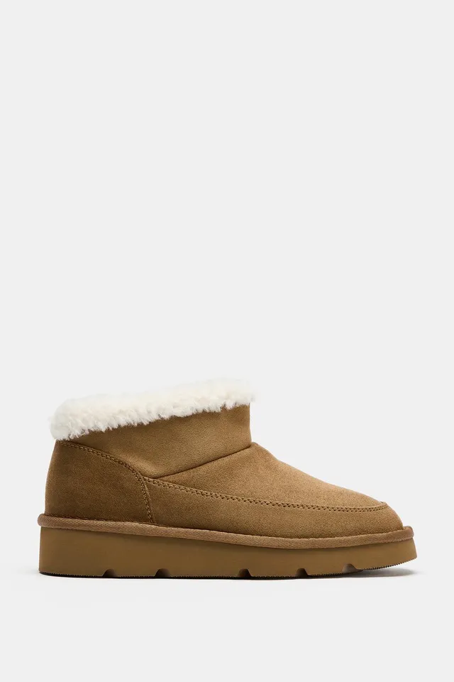 FAUX SHEARLING LINED ANKLE BOOTS – image 4