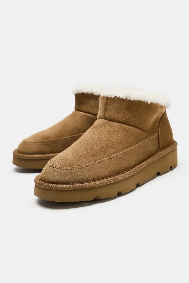 FAUX SHEARLING LINED ANKLE BOOTS – image 5