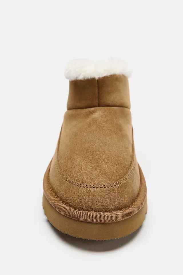 FAUX SHEARLING LINED ANKLE BOOTS – image 6
