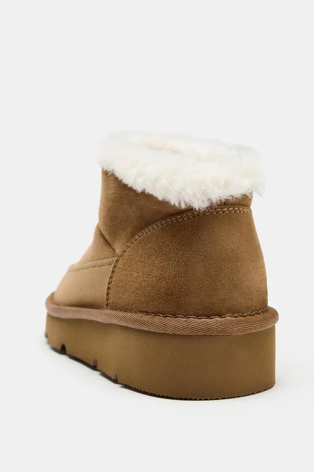 FAUX SHEARLING LINED ANKLE BOOTS – image 7