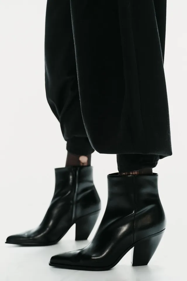 COWBOY HEEL ANKLE BOOTS – image 2