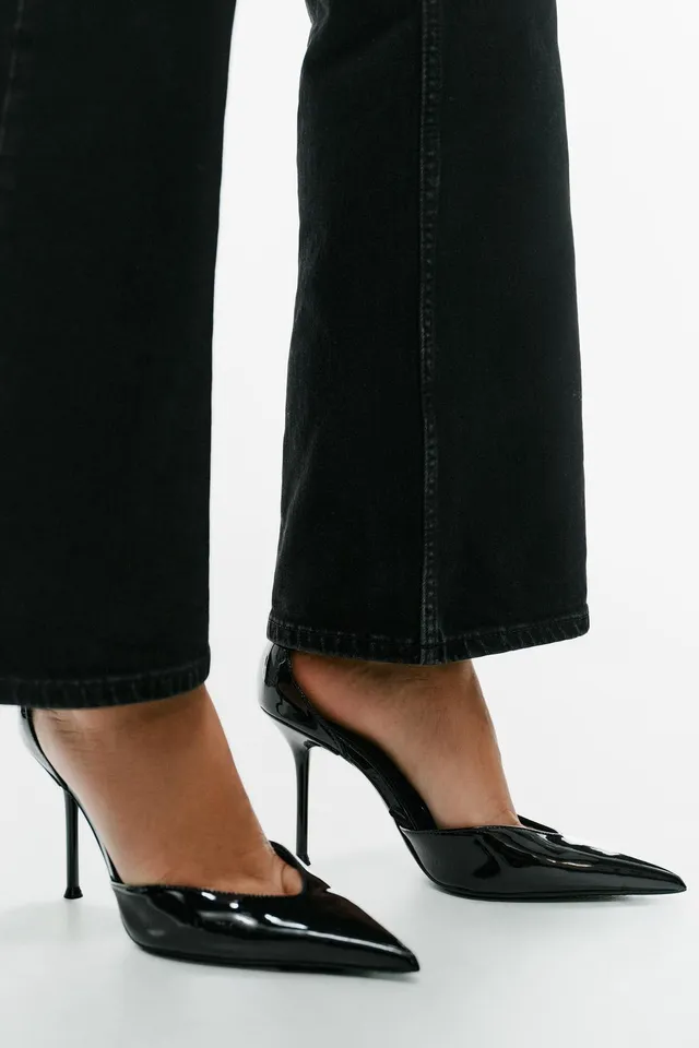 PATENT-EFFECT HEELED SHOES – image 2